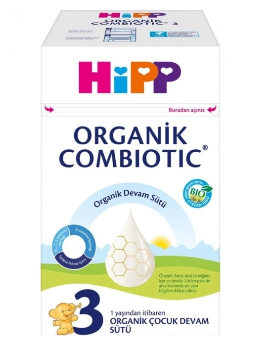 3 Organik Combiotic Bebek Sütü 800 Gr X2 Islak Mendil Hediyeli