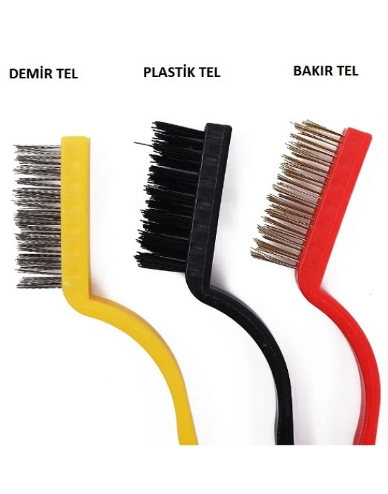 ® 3 Parça Tel Fırça Detaylı Temizlik Seti