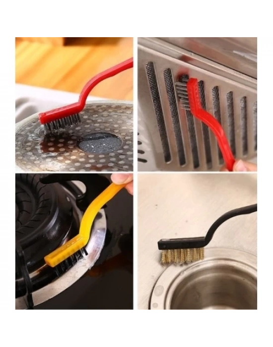 3 Parça Tel Fırça Detaylı Temizlik Seti