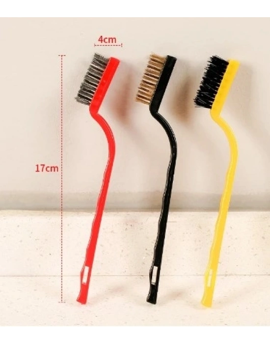 ® 3 Parça Tel Fırça Detaylı Temizlik Seti