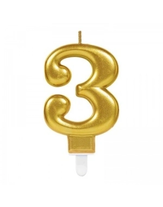 3 Rakam Mum Gold Renk