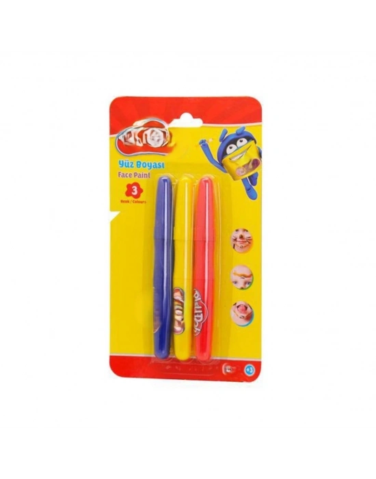 3 Renk Yüz Boyası