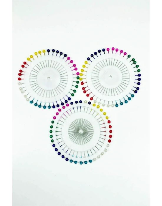 3 Set Tesettür Eşarp Başlı Toplu İğne 120 Adet