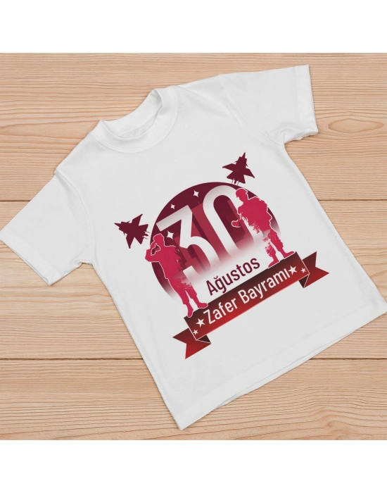 30 Ağustos   Baskılı T-shirt - Beyaz -