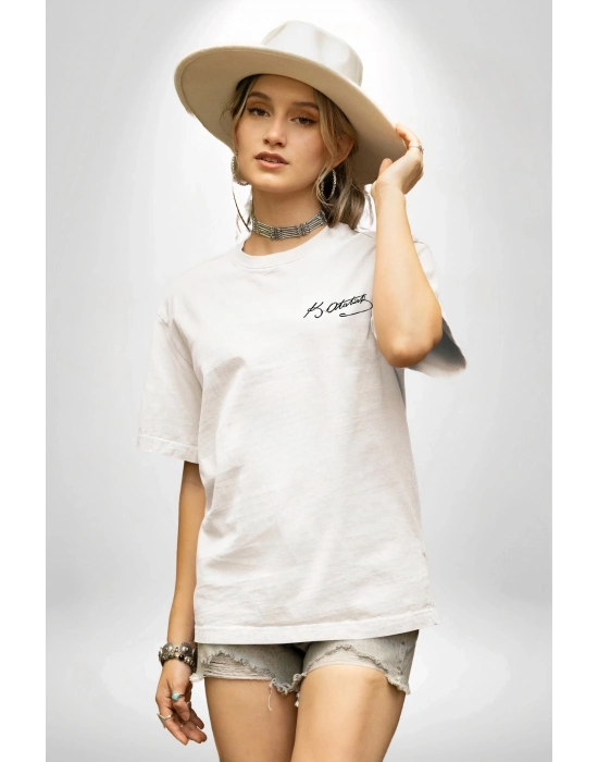 30 Ağustos   Baskılı T-shirt - Beyaz -