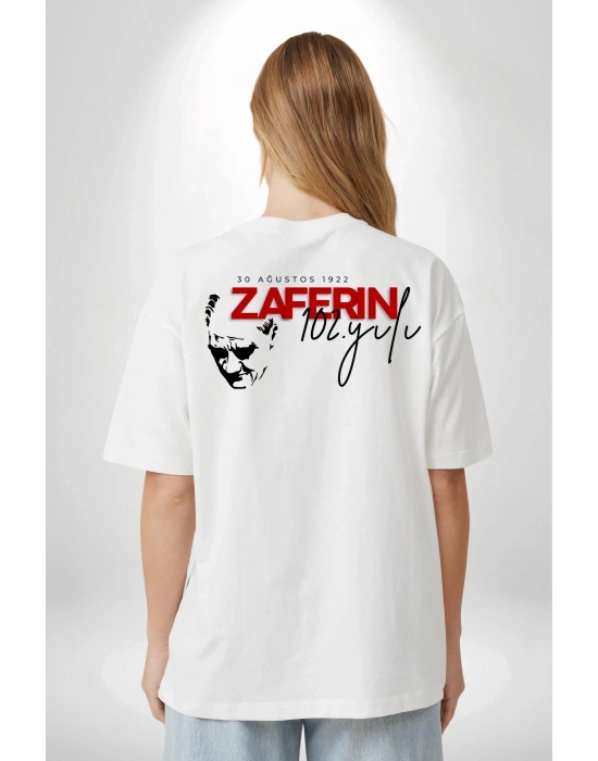 30 Ağustos   Baskılı T-shirt - Beyaz -