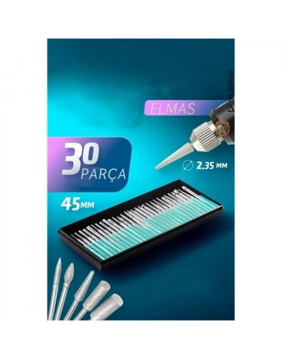 ® 30lu Lüks Freze Uç Takımı Elektrikli Tırnak Törpü Ucu 30lu Uç Takımı