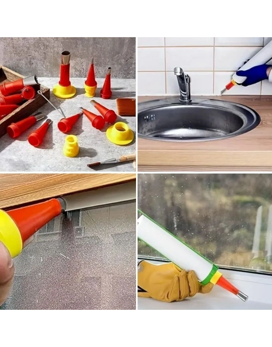 ® 30 Parça Silikon Kalafat Mastik Alet Seti Mastik Ucu
