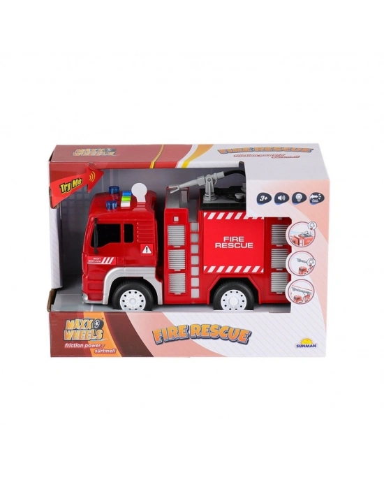 ®  3150 Maxx Wheels Sesli ve Işıklı Su Fışkırtan İtfaiye Aracı 20 cm
