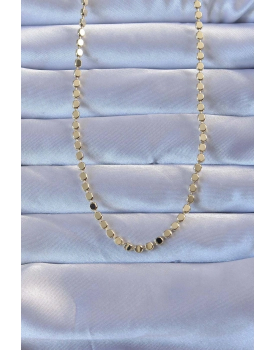 316L Çelik Gold Renk 60 cm Parçalı Ezme Kolye