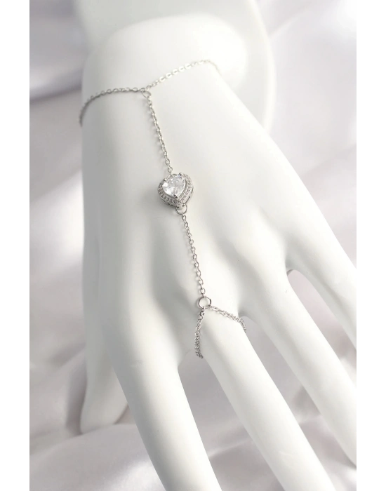 316L Çelik Gümüş Renk Kalp Model Şahmeran