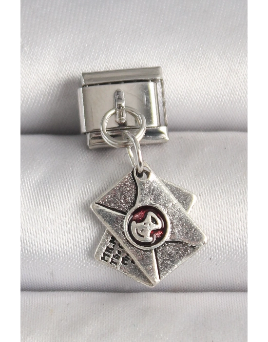 ® 316L Çelik Gümüş Renk Mektup Model Nomination Charm