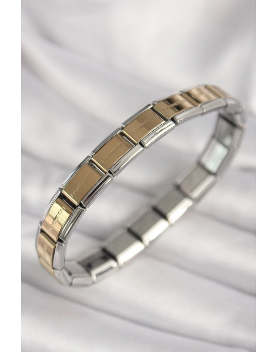 316L Çelik Mix Renk Yazılı Nomination Model Kadın Bileklik