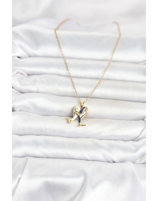 316L Çelik Zincir Gold Renk Dolphin Model Kadın Kolye