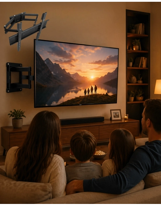 32 55 İnç Ayarlanabilir TV Askı Aparatı Güçlü  Duvar Tipi Askı