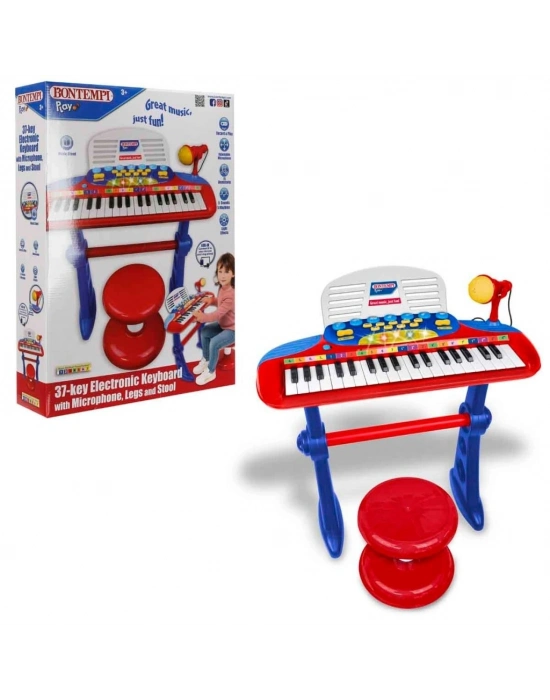 ® 33740 MÜZİK SET 37TUŞ AYAKLI ORG MİKROFON TABURE IŞIKLI