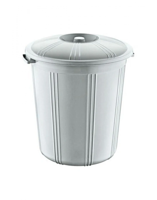 35 Lt Kapaklı Yuvarlak Plastik Büyük Boy Çöp Kovası Su Et Kovası Balkon Kovası Bahçe Kovası Royaleks-55642