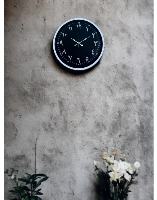 ® 36 Cm Arapça Rakamlı Dekoratif Duvar Saati