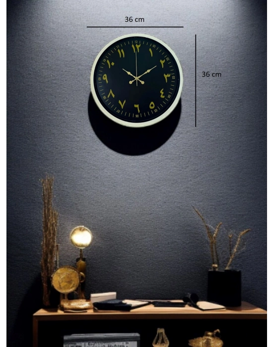 ® 36 Cm Arapça Rakamlı Duvar Saati