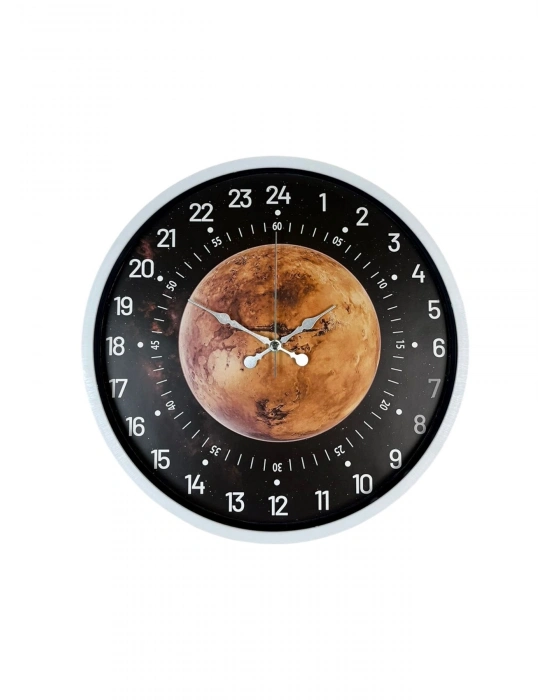 ® 36 Cm Beyaz 24 Saat Göstergeli Özel Tasarım Duvar Saati