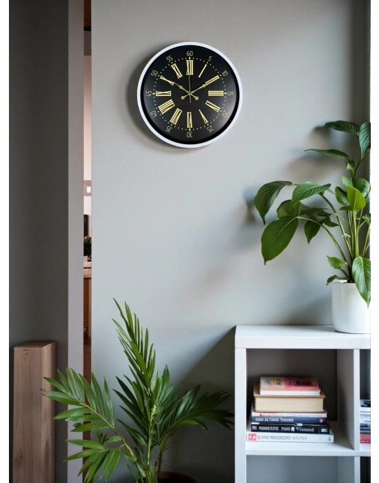 ® 36 Cm Beyaz Dekoratif Duvar Saati