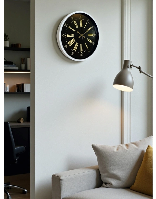 ® 36 Cm Beyaz Dekoratif Duvar Saati