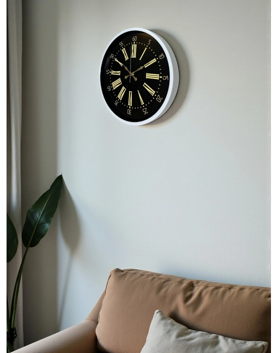 ® 36 Cm Beyaz Dekoratif Duvar Saati