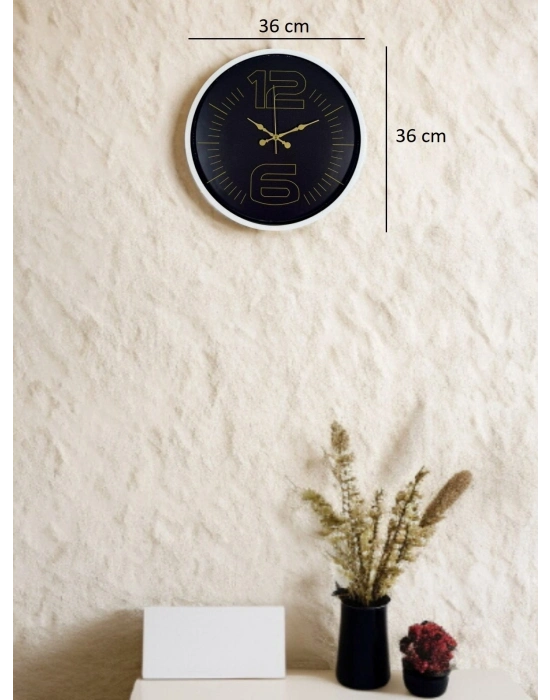 ® 36 Cm Beyaz Dekoratif Şık Duıvar Saati