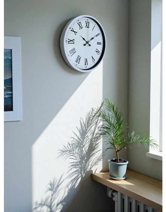 ® 36 Cm Beyaz Roman Rakamlı Duvar Saati