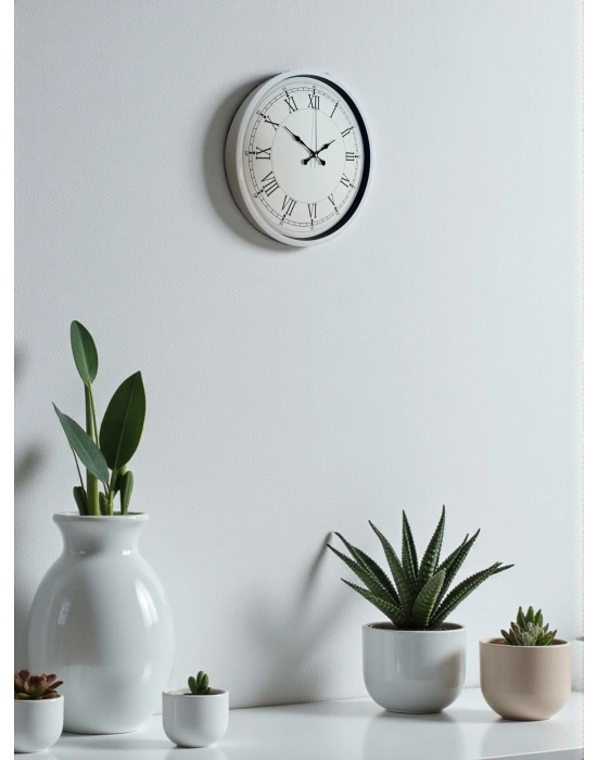 ® 36 Cm Beyaz Roman Rakamlı Duvar Saati