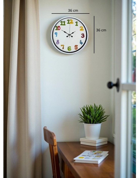 ® 36 Cm Çocuk Odası Dekoratif Duvar Saati