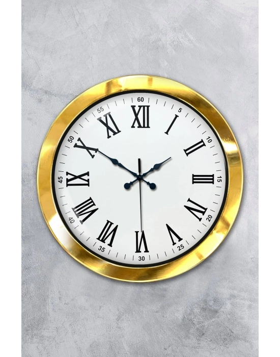 ® 36 cm Gold Metal Roma Rakamlı Duvar Saati