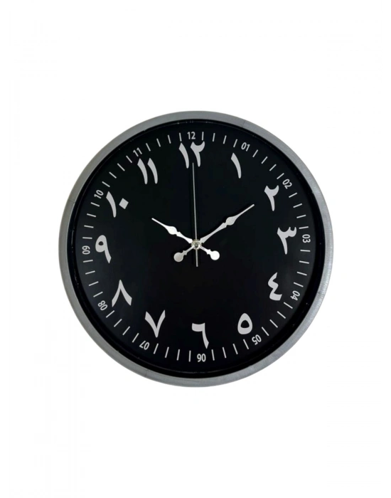 ® 36 Cm Gri Arapça Rakamlı Duvar Saati