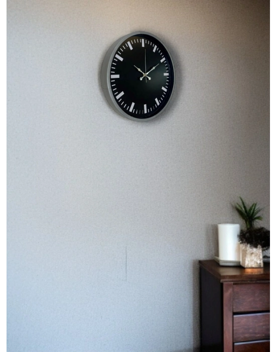 ® 36 Cm Gri Dekoratif Duvar Saati