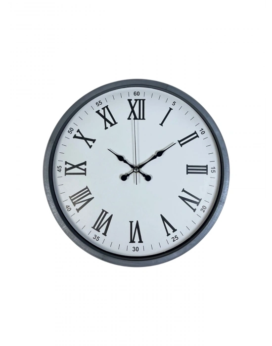 ® 36 Cm Gri Roma Rakamlı Duvar Saati