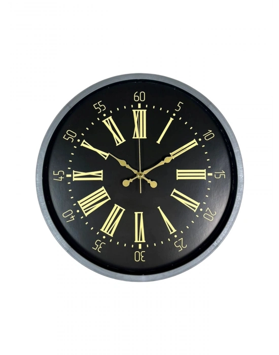 ® 36 Cm Gri Şık Dekoratif Duvar Saati