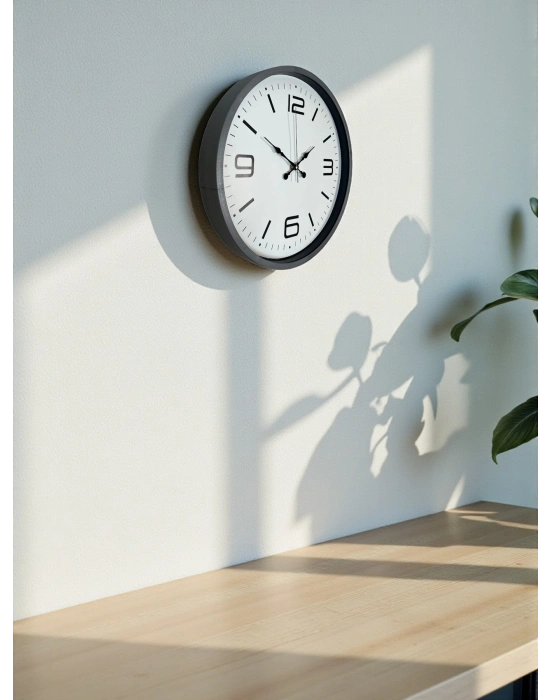 ® 36 Cm Gri Standart Dekoratif Duvar Saati