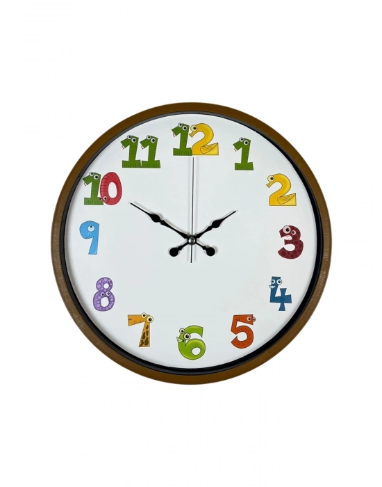 ® 36 Cm Kahverengi Çocuk Odası Duvar Saati