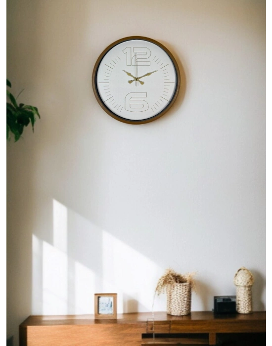 ® 36 Cm Kahverengi Dekoratif Duvar Saati