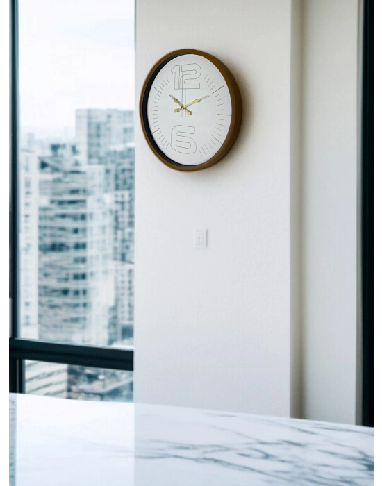 ® 36 Cm Kahverengi Dekoratif Duvar Saati