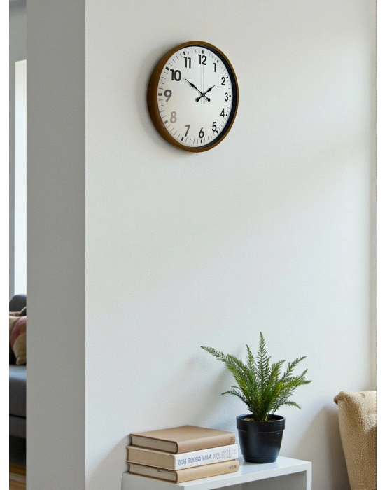 ® 36 Cm Kahverengi Dekoratif Duvar Saati