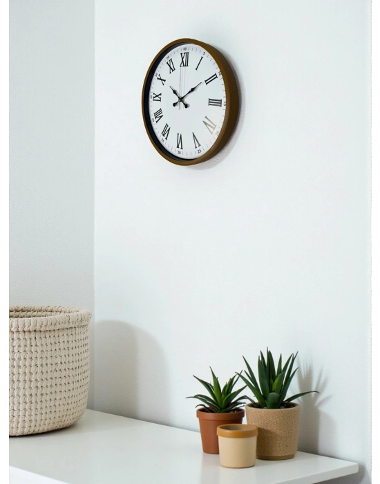 ® 36 Cm Kahverengi Dekoratif Duvar Saati