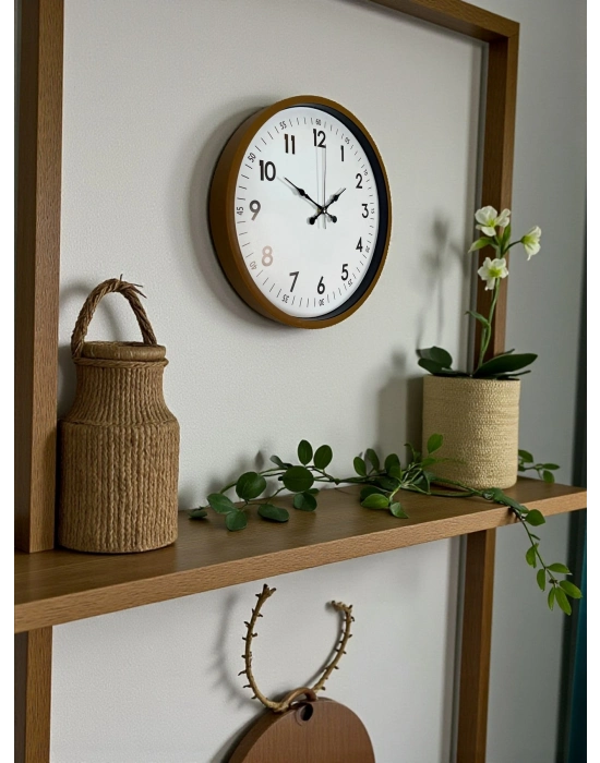 ® 36 Cm Kahverengi Dekoratif Duvar Saati