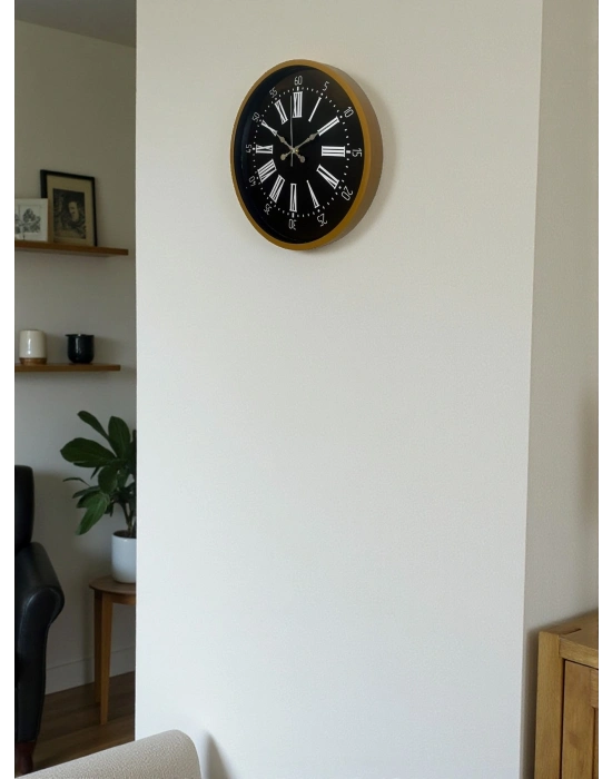 ® 36 Cm Kahverengi Dekoratif Duvar Saati