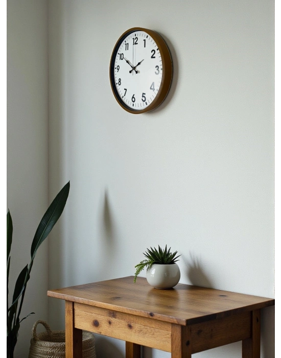 ® 36 Cm Kahverengi Dekoratif Duvar Saati