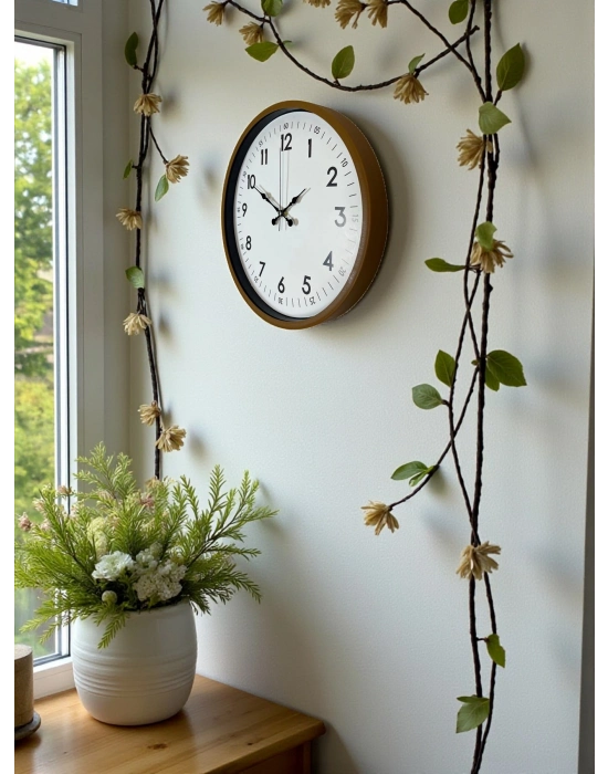 ® 36 Cm Kahverengi Dekoratif Duvar Saati