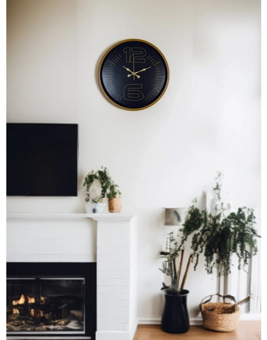 ® 36 Cm Kahverengi Modern Duvar Saati