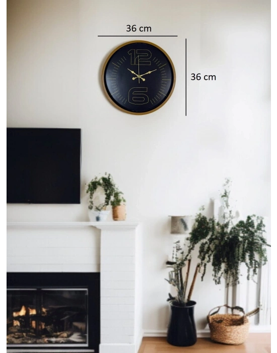 ® 36 Cm Kahverengi Modern Duvar Saati