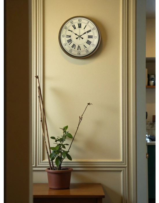 ® 36 Cm Kahverengi Retro Duvar Saati