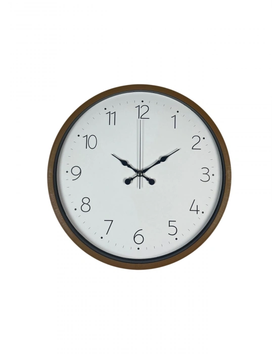 ® 36 Cm Kahverengi Sade Dekoratif Duvar Saati